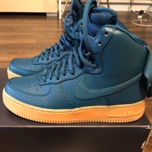 Women Air Force 1 Hi/Blue-ish green